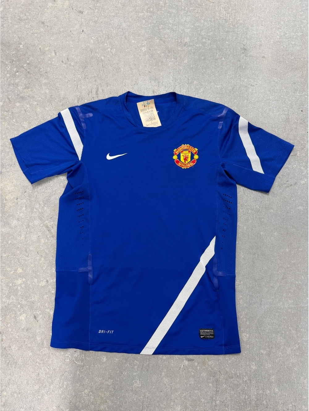 Nike Manchester United Man Utd Soccer Training Jersey Shirt Mens M Royal Blue